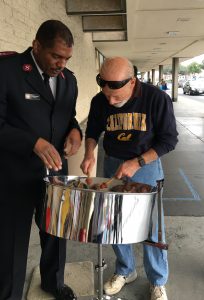 Dad and Martin on the Steel Drum